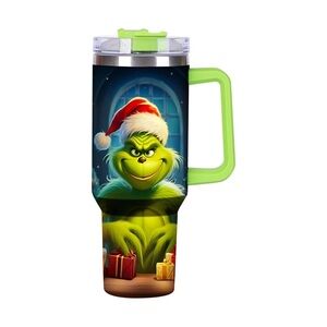 NIB How the Grinch Stole Christmas Tumbler 40oz Travel Tumbler With Handle Large